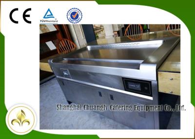 China 10 Seats SS Smoke Down Exhaustion Rectangle Electric Teppanyaki Table Grill for sale