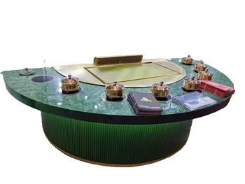 China Stainless Steel Teppanyaki Grill Table Multi Function Electromagnetic Heating for sale