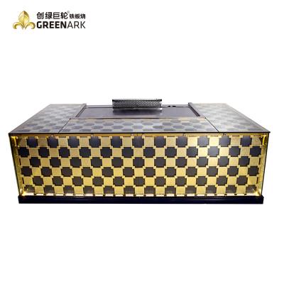 China Rectangular Commercial Japanese Teppanyaki Grill Table Hotel Kitchen Equipment for sale