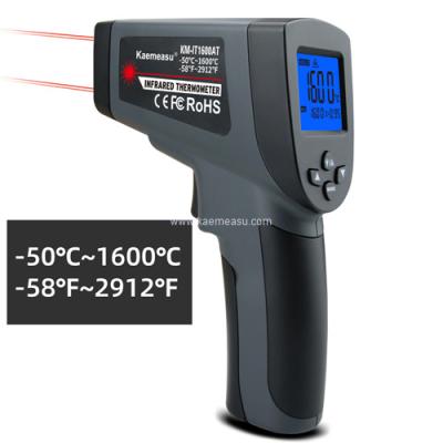 China Kaemeasu 1600℃ Kitchen Oven LCD Display Dual Laser Infrared Thermometer for sale