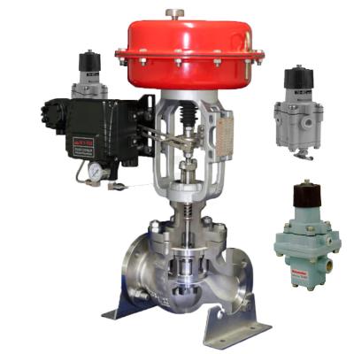 China Chinese Control Valve With YT-1000 Pneumatic Smart Valve Positioner And Masoneilan 78-40 Regulator for sale