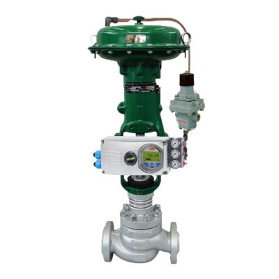 China Chinese Brand Chuanyi Ball Control Valve Actuator With ABB V18345 Valve Positioner And Fisher 67CFR Regulator for sale