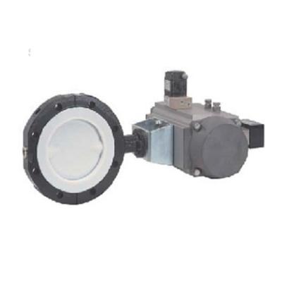 China Durable Pneumatic Control Valve Air Actuated Butterfly Valve PTEF Lining BR 10e for sale