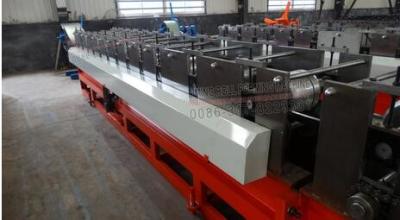 China 5.5kw / 7.5kw / 11kw Circular Gutter Downspout Roll Forming Machine Gearbox Driven for sale