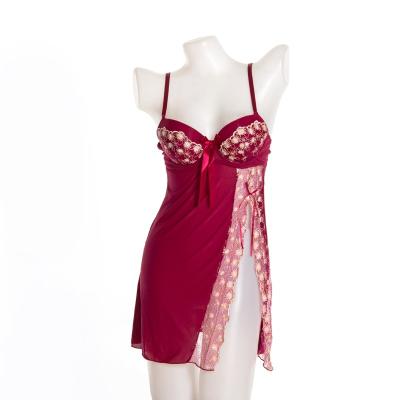 China Sexy nightgown pajamas lace skirt uniform temptation pajamas female underwear suits for sale
