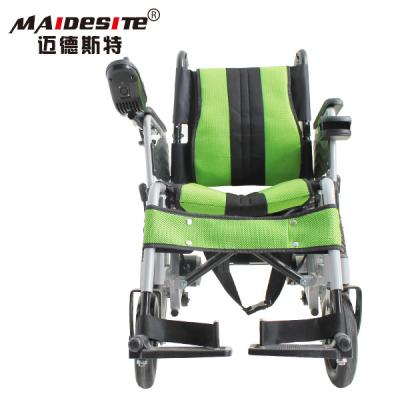 China Stable Small Motorized Wheelchair , Fold Up Motorized Wheelchair Shock Absorbing for sale