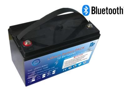 China Deep Cycle Lifepo4 Bluetooth 12V 100AH Lithium Battery for sale