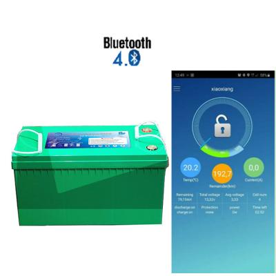 China Cylindrical Bluetooth 50ah 12V Lithium Iron Battery for sale