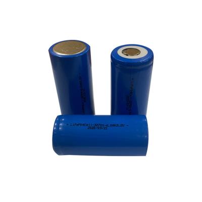 China PSE 3.2V 6AH LiFePO4 Cylindrical Cells 32700 LiFePo4 Lithium Ion Batteries for sale