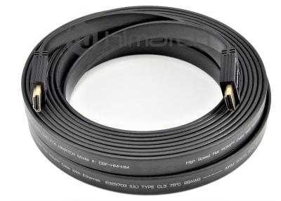 China 50 Foot 4k HDMI Cable , Flat High Speed HDMI Cable 4k For LCD Display Monitor for sale