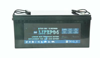 중국 보조 전력을 위한 ABS 12V 200AH 가지고 다닐 수 있는 Lifepo4 배터리 판매용