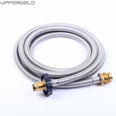 China Fire Pit Propane Hose Adapter Stainless Braided LPG Gas Refill for Camping Stove for sale
