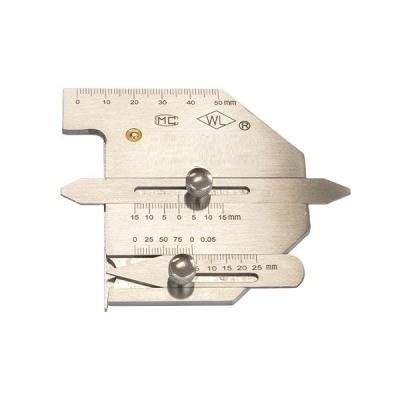 China Silver Stainless Steel Double Slide Welding Gauge for Multi Function Welding Equipment for sale