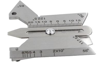 China Silver HJC30 Double Slide Stainless Steel Welding Gauge for Multi Function Welding for sale