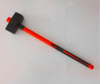 China Forged steel Stoning hammer(XL-0080) with powder coated surface, inverse rubber handle for sale