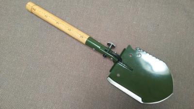 China WJQ-308 China Classics Tri-fold Shovel with 18 Multi-function, army green color, powder coated surface, the best quality for sale