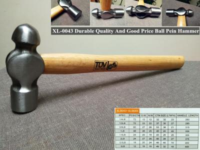 China Carbon Steel Wood Handle Ball Pein hammer in Hand Tools (XL-0043) for sale