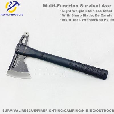 China Light Weight Multi-Function Survival Axe Stainless Steel Rescue Axe with Sharp Blade for sale
