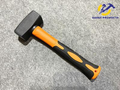 China Forged Steel Materials German Type Stoning Hammer With Black Powder Coated Surface And Plastic Handle for sale