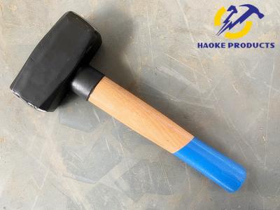 China 800G Size C1045 Forged Carbon Steel Materials Stoning Hammer With Grade A Natrual Color Wooden Handle for sale
