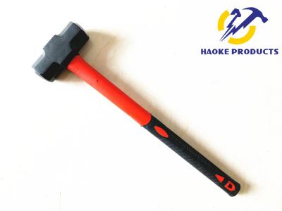China 6LB Size Standard C1045 Forged Carbon Steel Sledge Hammer With 60CM Length Plastic Handle for sale