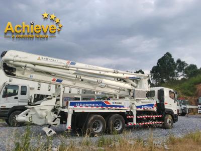 China PLC Used ZOOMLION Concrete Pump Truck 37 Meter On HINO Truck for sale