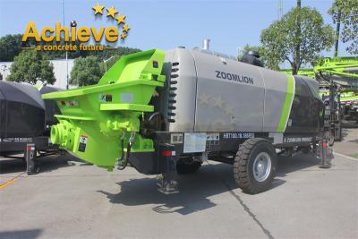 China Used ZOOMLION Concrete static Pump HBT100.18.186RSU pumping of concrete intelligent control system main cylinder startin for sale
