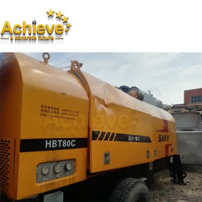 China HBT8018 Sany Stationary Concrete Pump Used Trailer Mounted for sale