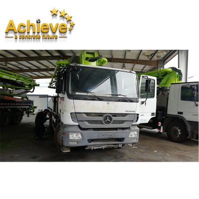 China 47M Used ZOOMLION Concrete Pump Boom Benz Chassis Concrete Mixer Truck for sale