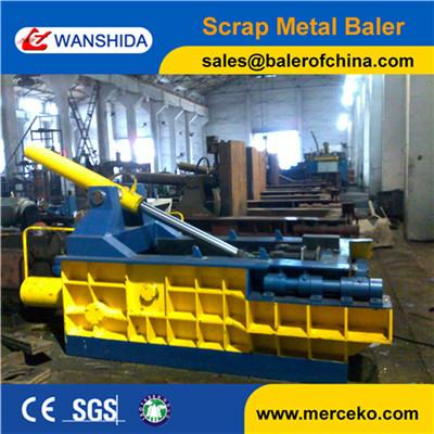 China Small power 100ton Scrap Metal Baler with Hand Valve Control used to compacte cans for sale