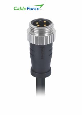 China Mini Change Male 4 Pin Connector Molded With 2M PVC 16AWG UnShielded Cable for sale