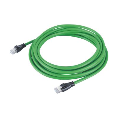 China PVC Cat5e 4x22AWG RJ45 Male To Male Connector Double Ended Molded for sale