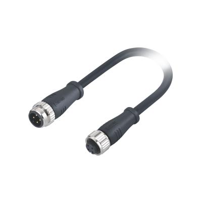 China M16 Connector Male To Female 4 Pin A Code Molded Pur 1m 4x16awg Unshielded Cable for sale