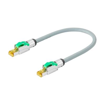 China Tipo de ensamblaje de campo macho de Ethernet RJ45 Cable moldeado de extremo doble Cat 7 SFTP 4x2x24AWG de 1M en venta