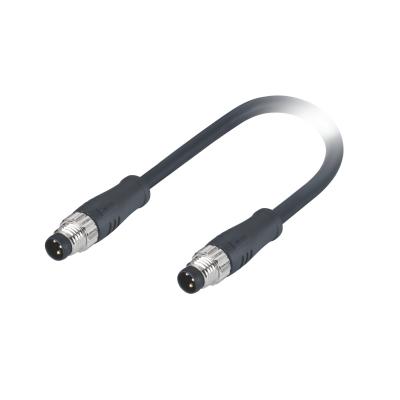 Chine Mâle non protégé du connecteur M8 circulaire de PVC au mâle 1M M8 3 Pin Cable à vendre