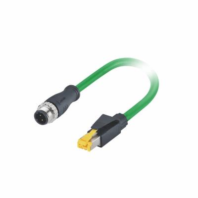 China 1m Shielded Profinet Ethernet Cable M12 Soldering RJ45 Piercing UV Resistant for sale