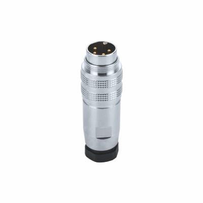 China Installable M16 Waterproof Circular Connector Male 4 Pin EMI Shielded Assembly for sale