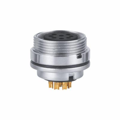 China Soldering Type M16 5 Pin Connector Panel Mount Socket Reliability Test for sale