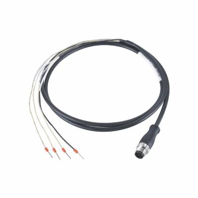 China AWG24 Industrial Ethernet Cable EN 45545 T Code 4pin Male LSZH Shielded for sale