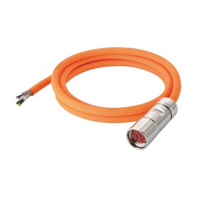 China AWG 12 Servo Power Cable 30A 630V With M23 6Pin Power Connector for sale