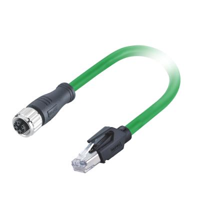 China 10Gbps M12 To Rj45 Ethernet Cable for sale
