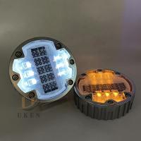 Quality 6 Holes Embedded Road Reflectors Solar Studs Light Traffic Safety Pavement for sale