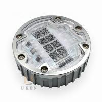 Quality 6 Holes Embedded Road Reflectors Solar Studs Light Traffic Safety Pavement for sale