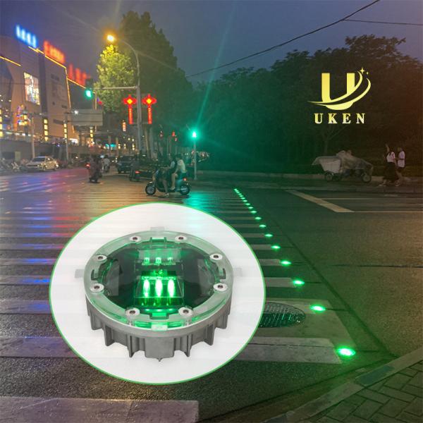 Quality Pedestrian Smart Zebra Crossing In Roadway Warning Light Solar LED Road Stud for sale