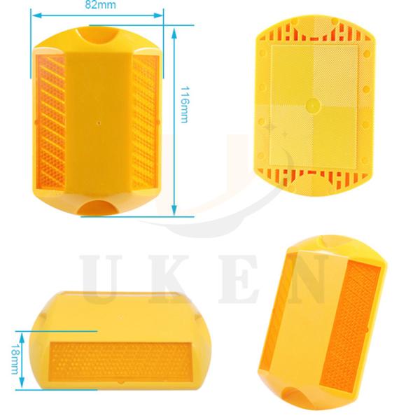 Quality ABS Plastic Road Stud UK-R003 116*82*18mm High Visibility Traffic Safety Markers for sale