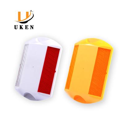 China Ultra Thin Road Reflector Stud Flat ABS Plastic Zebra Crossing Safe Road Marker for sale