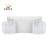 Quality Wall Mounted Automatic Double Dual Lamp Twin Head Battery Backup ABS Plastic LED for sale