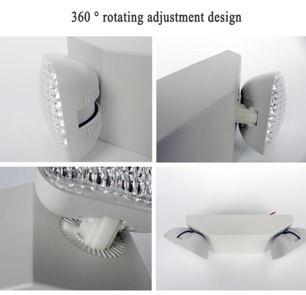 Quality Wall Mounted Automatic Double Dual Lamp Twin Head Battery Backup ABS Plastic LED for sale