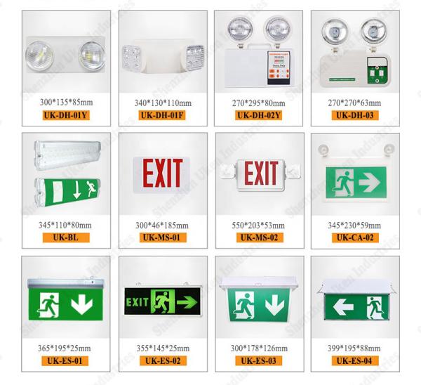 Quality Two Spot Twin Head Lamps Iron Steel Wall Mounted LED Fire Safety Exit Evacuation for sale