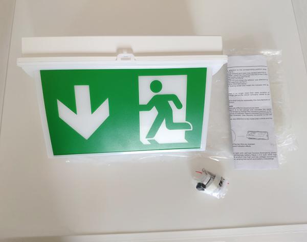 Quality Fire Safety IP65 PC Plastic Double Sides Automatic Emergency Light Box Running for sale